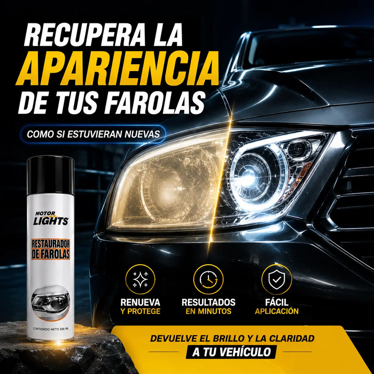 Restaurador de Farolas BrilliantLight ® | Nueva Presentación