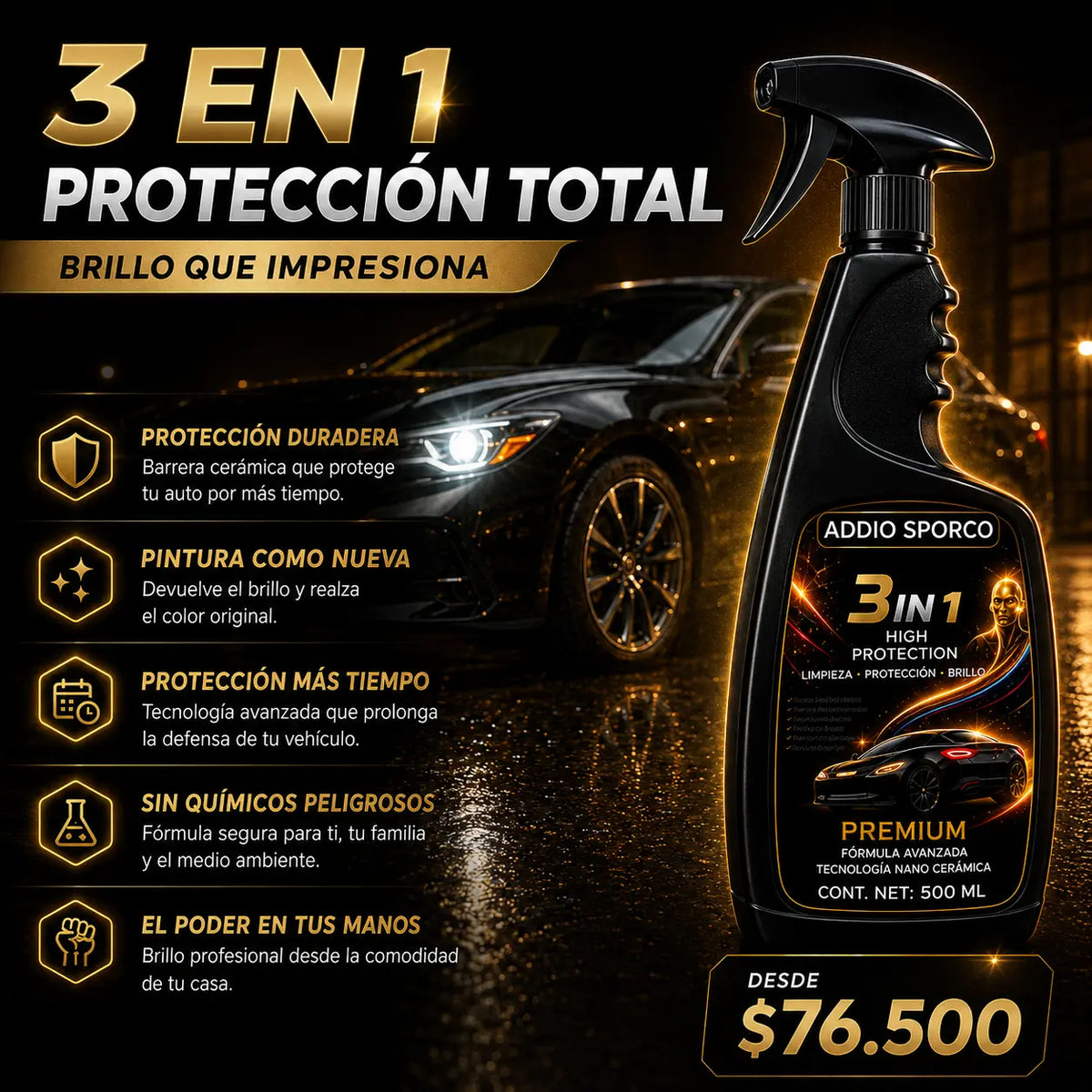 PAGUE 1 LLEVE 2 Restauradores protectores para carros CeramicShield ® 500ml