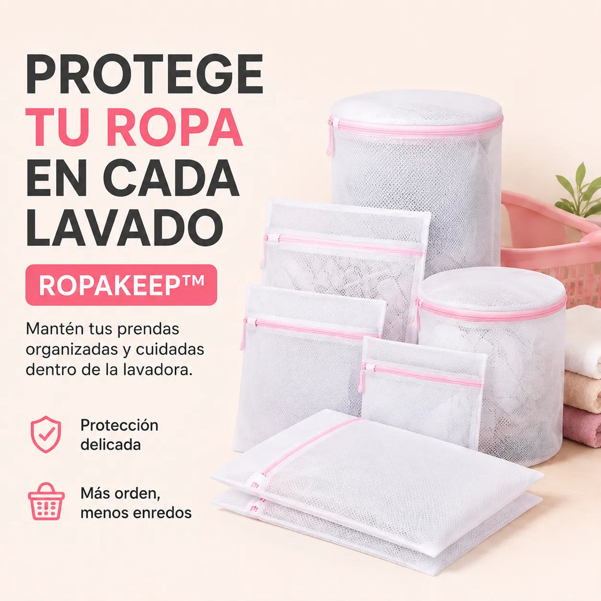 Set De 8 Bolsas Para Lavadora - ROPAKEEP™