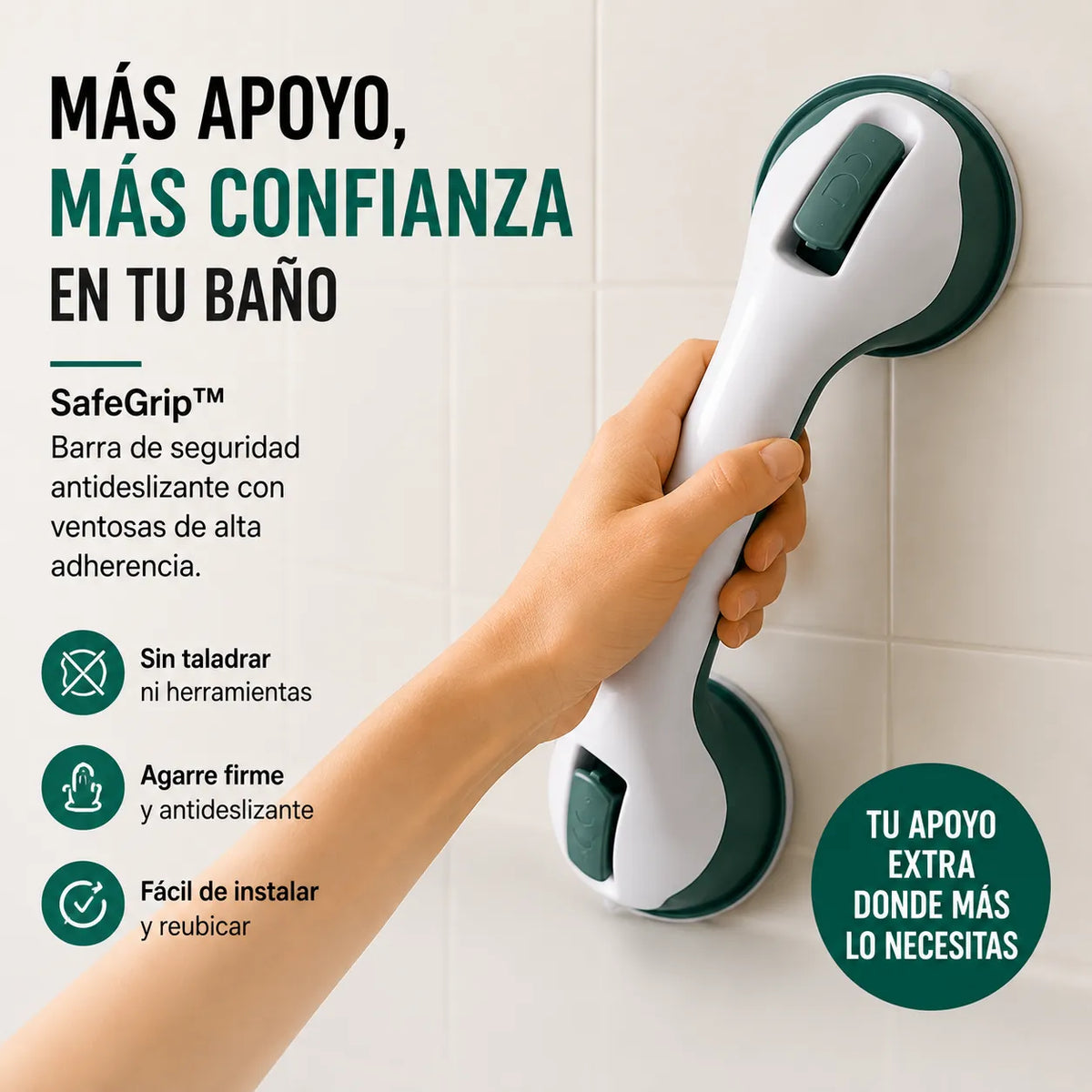 Barra De Seguridades Antideslizante - SafeGrip™