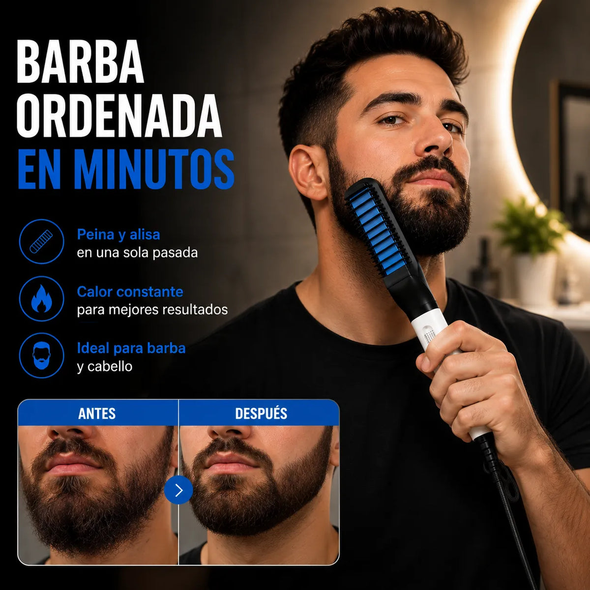 Cepillo Peine Alisador Barba - Barbion™