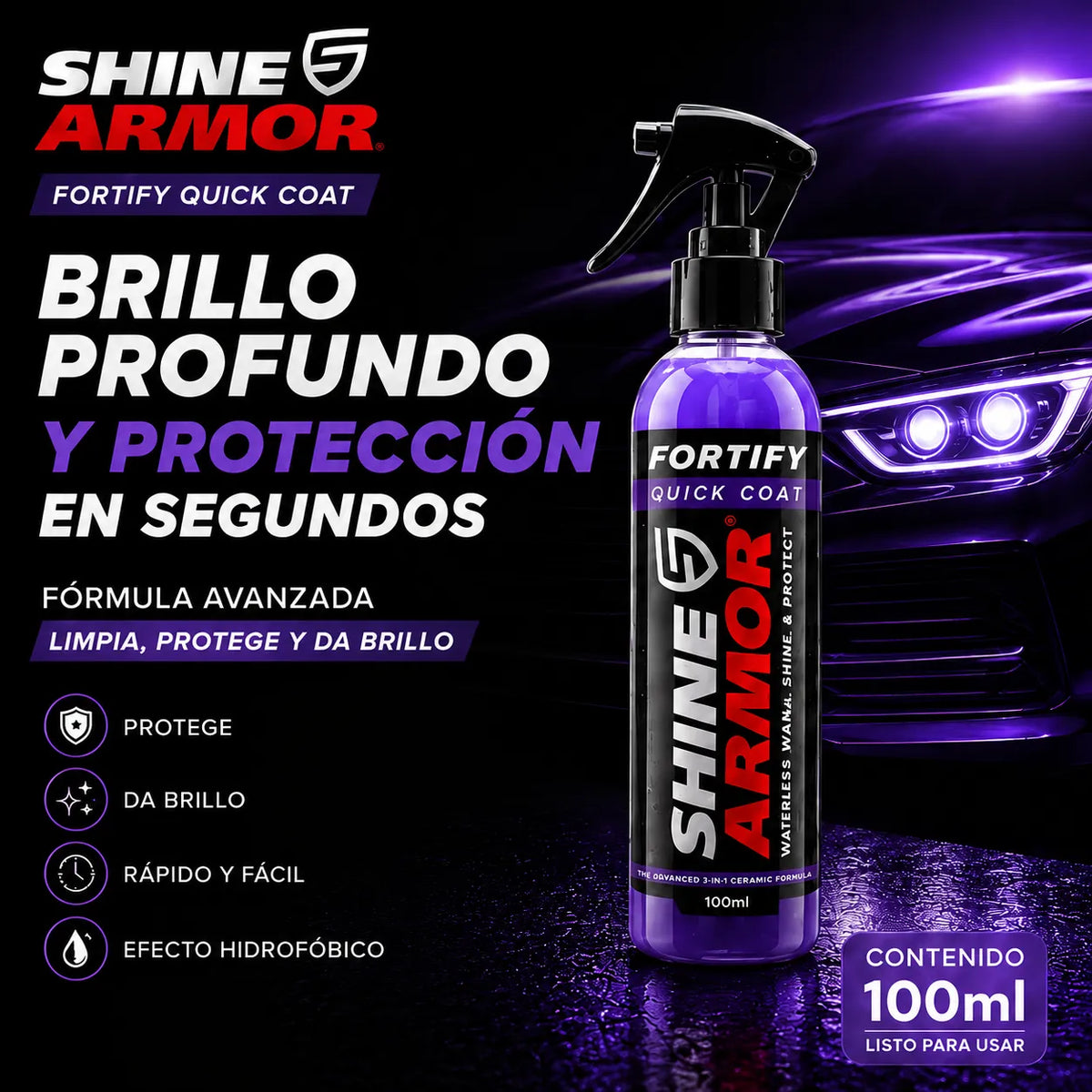 Spray De Cera Para Automovil - SHINE ARMOR
