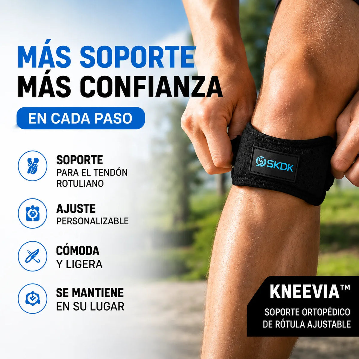 Soporte Ortopedico De Rotula Ajustable - KNEEVIA™
